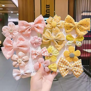 ヘアクリップ  ヘアピン ベビー キッズ ハンドメイド  リボン ベビー ヘアピン リボン ヘアクリップ ヘアアクセサリー 5個